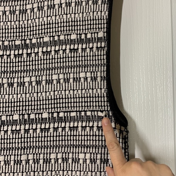 HELMUT LANG black and white sleeveless Linen Mix Woven dress size m NWT - Picture 9 of 9